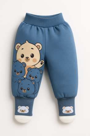 Kardelya 0-3-6-9-12 Luni Sosete Pantaloni Bear Head Printed A18