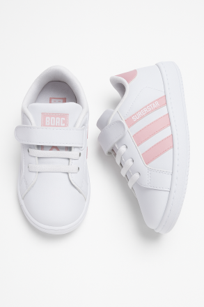 Boac Baby Pantofi sport cu dungi Superstar pentru bebeluși 3-6-9-12 luni A32