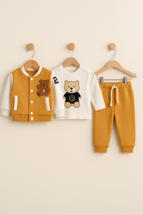 Set cardigan 3 piese ByMurat pentru bebeluși 6-9-12-18-24 luni A60