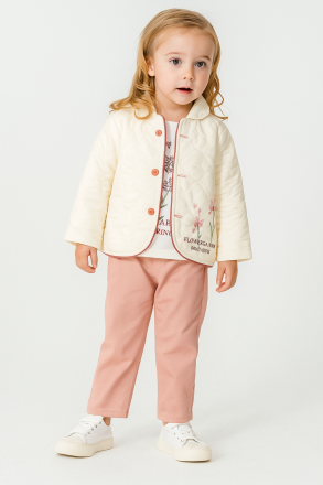 SET 3 PIESE MIRKON CU FLORI BRODATE, 9-12-18-24 LUNI A59