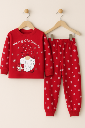 Set de pijamale din bumbac SuperMini cu imprimeu „Merry Christmas” pentru copii 1-2-3 ani A25