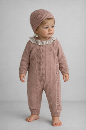 SALOPĂ TRICOTATĂ CU NASTURI LATERALĂ BABY MY 0-3-6-9-12 LUNI A57
