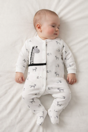 SALOPĂ BRODATĂ MILLION GIRAFFES 6/12 LUNI A22