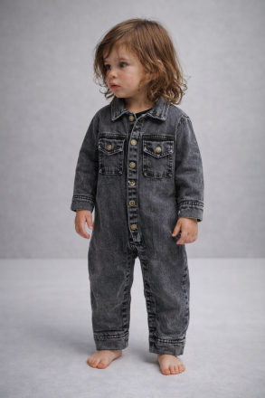 ByMurat Salopetă din Denim pentru Bebeluși 6–18 Luni A39