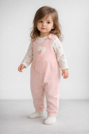 Nafitto Salopetă pentru Bebeluși 3–6–9 Luni, cu Inimă A28