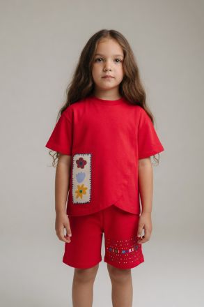 COMIX Set copii 3–6 ani cu imprimeu floral A29