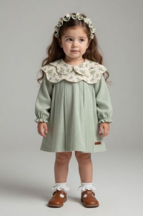 Rochie Amante 6-24 luni cu fundă la guler A47