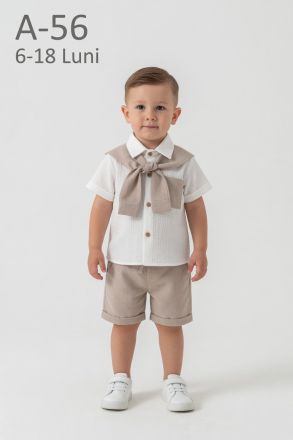 CONCEPT Set bebeluși 6–18 luni 3 piese cu pulover tricotat