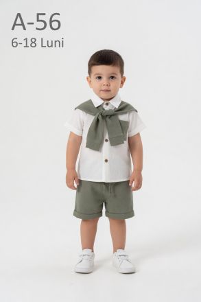 CONCEPT Set bebeluși 6–18 luni 3 piese cu pulover tricotat