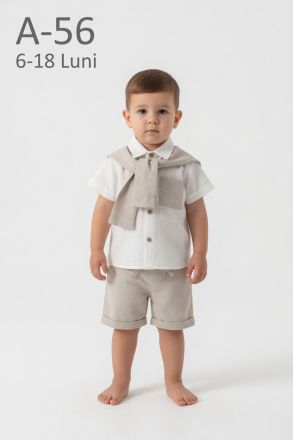 CONCEPT Set bebeluși 6–18 luni 3 piese cu pulover tricotat