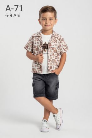 WISION Set copii 6–9 ani 3 piese cu cămașă