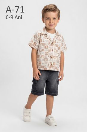 WISION Set copii 6–9 ani 3 piese cu cămașă