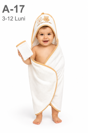 GÜLÜNCE BABY Prosop bebe 3–12 luni cu broderie pisicuță