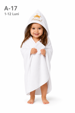 GÜLÜNCE BABY Prosop bebe 1–12 luni cu broderie „Princess”