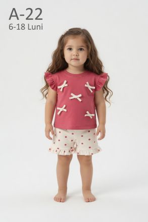 MY BELLA Set bebeluși 6–18 luni cu fundă decorativă