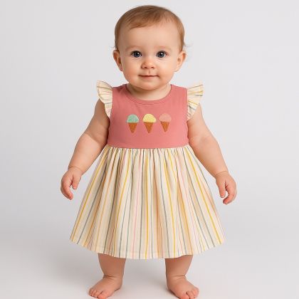 Rochie pentru fetiță Bip Baby 6-9-12-18-24 luni înghețată A44
