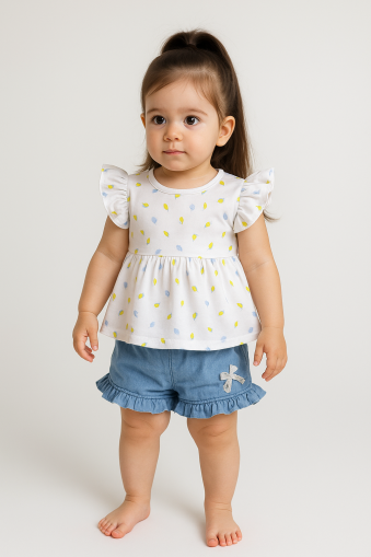 Bip Baby Set pantaloni scurți din denim pentru bebeluși, 6-24 luni A45