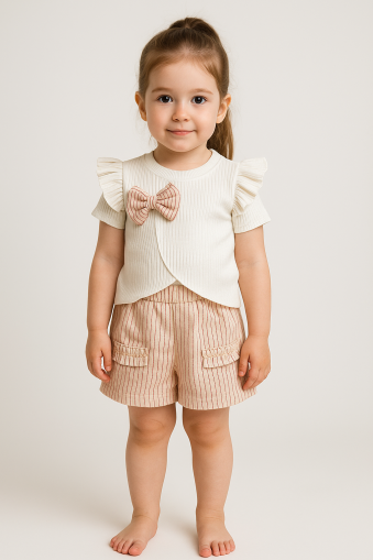 Tanış Baby Set de vară pentru fete 2-3-4-5 ani Rosu A42