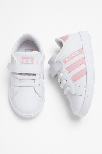 Boac Baby Pantofi sport cu dungi Superstar pentru bebeluși 3-6-9-12 luni A32