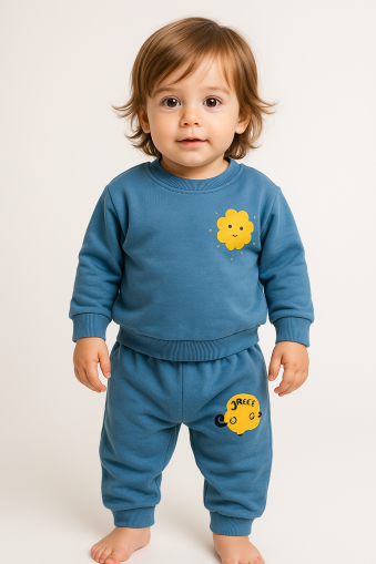 Babycoy 9-12-18-24 luni Set bebelus din bumbac pieptanat imprimat A45