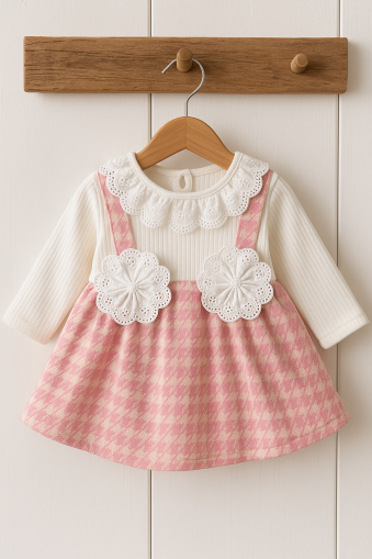 Mirabel Dantela Guler Bretele Rochie Bebeluş 9-12-18-24 Luni A28