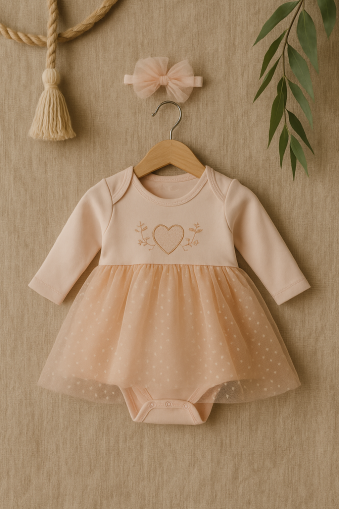 Rochie pentru fetiță Miniborn Heart 0-12 Luni A49