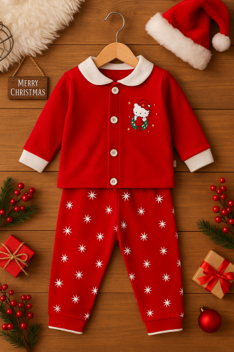 Pijamale Dolaş Kids 6-9-12-18-24 luni cu imprimeu Hello Kitty A35