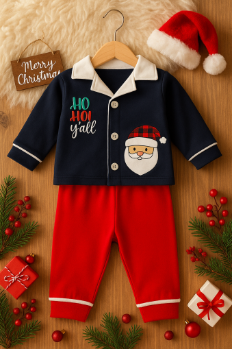 Dolaş Kids 6-9-12-18-24 Luni Set Pijama Printed Crăciun A35