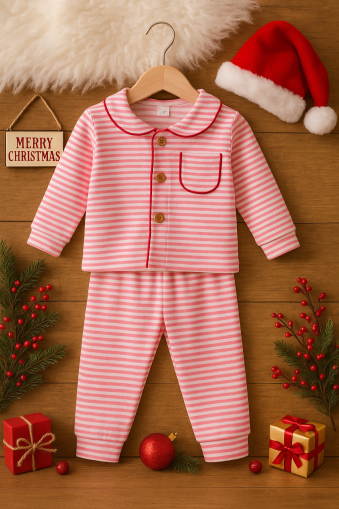 Cocomell Set de pijamale cu dungi, 9-12-18-24 luni A35