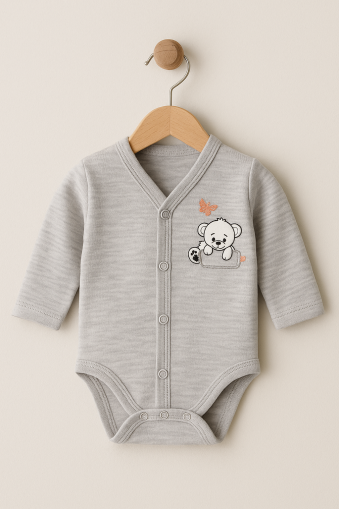 POYRAZ URSULET NOU-NĂSCUT 0-3 LUNI CU STICLĂ BRODATĂ BADI A7