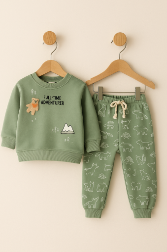 SET NNK URSULETI DE IARNĂ BRODATI CU IMPRIMARE, PENTRU 6-9-12-18 LUNI A32