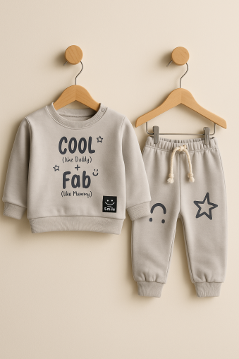 Costum bărbătesc COOL FAB cu imprimeu, 6-9-12-18 luni A32