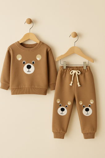 SET URSULETI DE PLUȘ DE IARNĂ CU IMPRIMARE NNK 6-9-12-18 LUNI A30