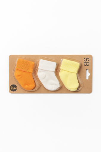 Șosete simple pentru bebeluși, 0-3 luni, set de 3 A5