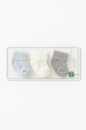 Șosete simple pentru bebeluși, 0-3 luni, set de 3 A7
