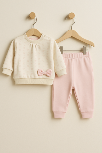 SET SERDE BABY CU MODELE FLORALE IMPRIMATE PENTRU BEBELUȘI 3-6-9 LUNI A29