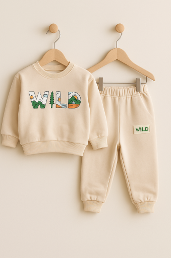 Costum BABYCOY cu imprimeu WILD, 9-12-18-24 luni A28