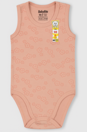 Body fără mâneci cu imprimeu floral BABYTOO 12 luni-18 luni-24 luni-3 ani A9