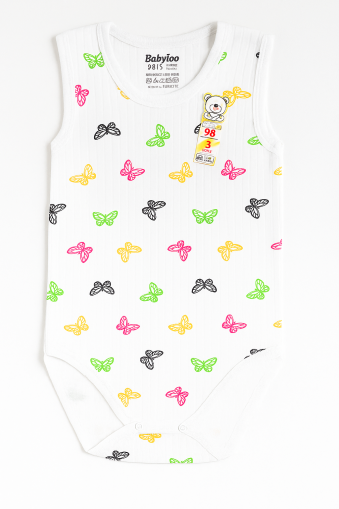 Body fără mâneci cu imprimeu fluturi BABYTOO 12 luni-18 luni-24 luni-3 ani A9