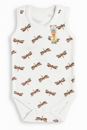 Body fără mâneci cu imprimeu de libelule BABYTOO 12 luni-18 luni-24 luni-3 ani A9