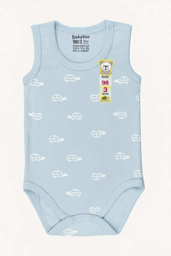 Body fără mâneci cu imprimeu de broaște țestoase BABYTOO 12 luni-18 luni-24 luni-3 ani A9