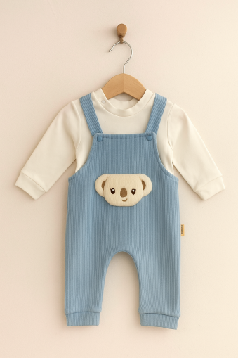 Salopă pentru bebeluși MELIS cu imprimeu de ursuleț de pluș, 3-6-9 luni A27