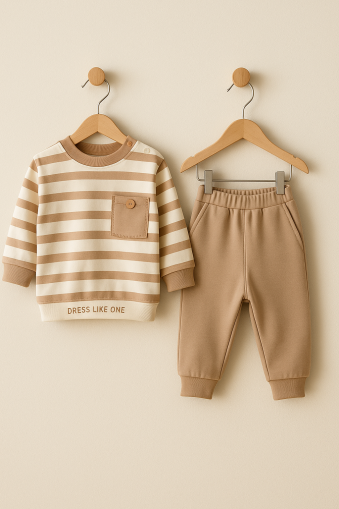 SET SERDE BABY CU BUZUNAR CU DUNGI, BEBELUȘI 3-6-9 LUNI A28