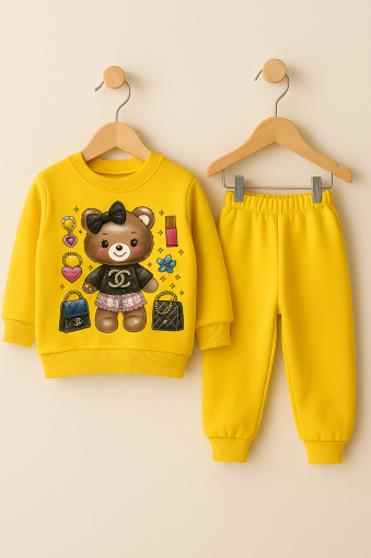 SET URSULET DE PLUȘ AYBEYCE CU IMPRIMARE PENTRU VÂRSTE 1-2-3-4 A24