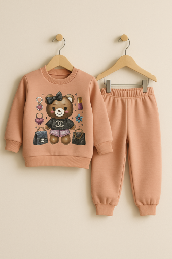 SET URSULET DE PLUȘ AYBEYCE CU IMPRIMARE PENTRU VÂRSTE 1-2-3-4 A24