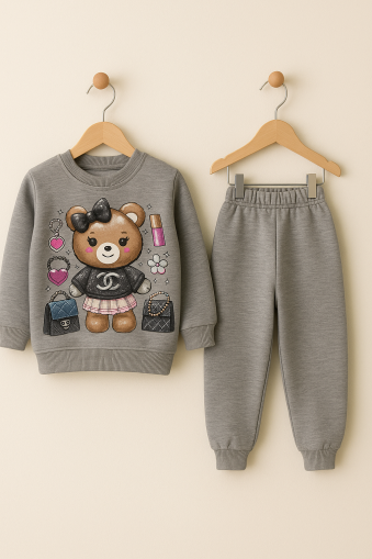 SET URSULET DE PLUȘ AYBEYCE CU IMPRIMARE PENTRU VÂRSTE 1-2-3-4 A24