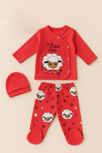 Set body Zem Baby 0-3 luni, 3 piese, miel A20