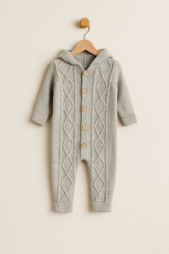 SALOPETE MINIKAY CU GLUGĂ ȘI NASTURI PENTRU BĂRBAȚI 6-9-12 LUNI A28