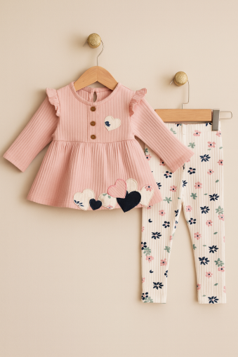 SET DECO BRODAT CU INIMĂ 9-12-18-24-36 LUNI A29