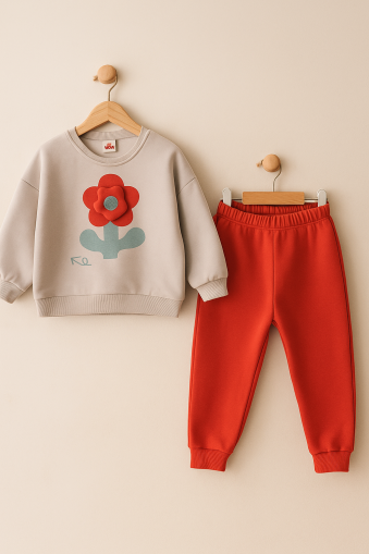 WOW SET GONFLABIL DE IARNĂ CU IMPRIMARE FLORALĂ PENTRU 1-2-3-4 ANI A30